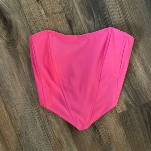 Pretty little thing hot pink corset top